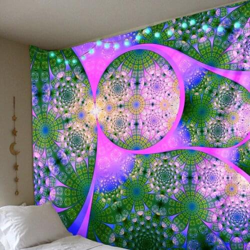 Fibonacci Void Wall Background Tapestry 2021Psychedelic Home Decoration Accessories 95X73CM tapiz pared tela T613