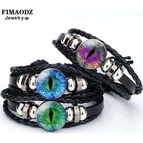 FIMAODZ Men's Leather Bracelets