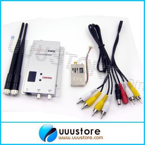 FPV 1.2Ghz 1.3Ghz 1000mW 4Channel Wireless Transmitter and 12 Channel Receiver Professional Kit Free shiping
