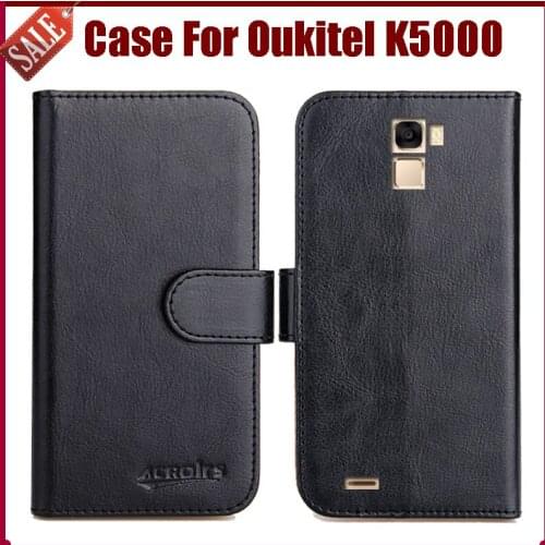 Hot Sale! Oukitel K5000 Case New Arrival 6 Colors High Quality Flip Leather Protective Cover For Oukitel K5000 Case