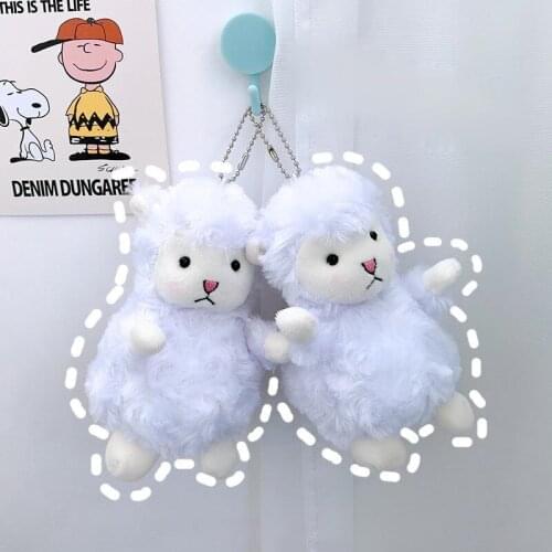 Stay Cute Girl Ornaments Cute Plush Doll Lamb Doll and Bag Pendant Key Chain Keychain Accessories Fashion Jewelry