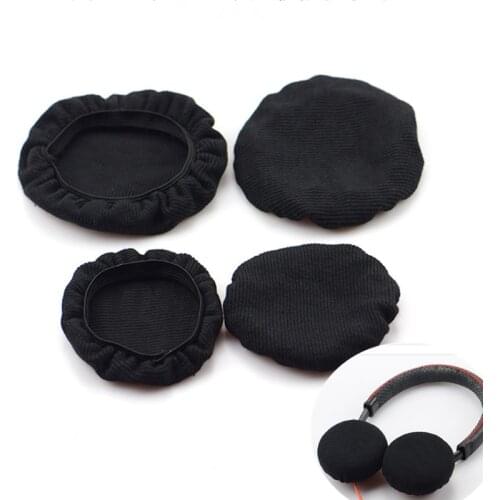 2Pcs Stretchable Washable Ear Pad Covers Earcup Protectors Fabric Headphone Dust Cover Fit Most On Ear Headphones 6-11cm Pads