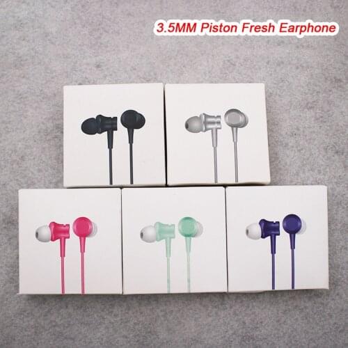 Xiaomi MI Piston 3 Earphone 3.5MM Jack Fresh Version Headphones with Mic For Redmi K40 K30 Note 9 8 Pro Mi 11 10 CC9 Poco X3 M3