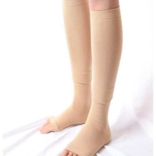 1 Pair Unisex Compression Socks Men Women Varicose Veins Leg Relief Pain Knee Bare Toe Breathable High Socks