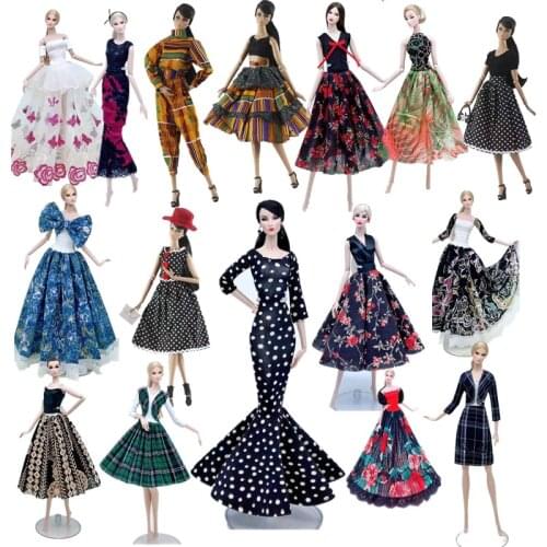 Wholesale 10pcs/lot Fashion 11.5" Doll Clothes For Barbie Clothes Dress Gown Coat Shirt Top Skirt Outfit Set 1/6 BJD Accessories