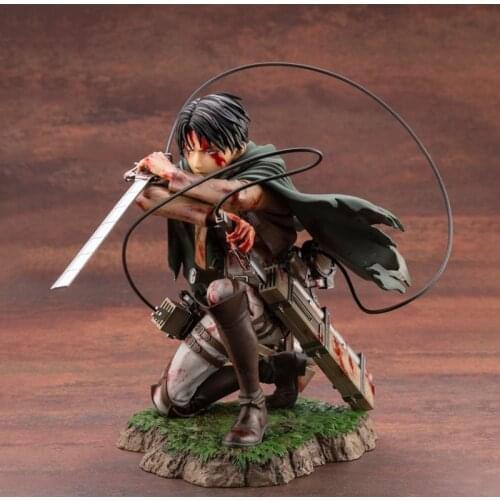 Anime Attack on Titan Artfx J Levi Renewal Package Ver. PVC Action Figure Anime Figure Model Toys Collectible Doll Gift