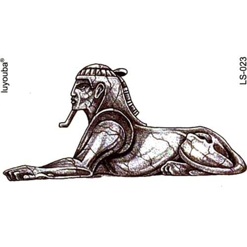 Sphinx pyramid waterproof temporary tattoos men beauty Pharaoh harajuku tatoo sleeves flash tattoo sticker tatuaje temporal