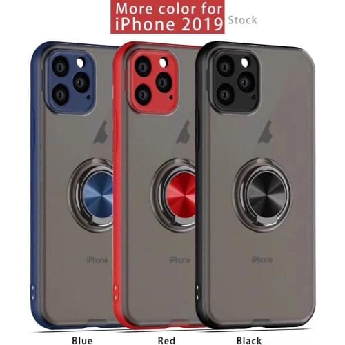 For iPhone 11 Pro Max 11Pro X XS XR Max 8 7 6 6s Plus Case Anti-fall Ring Holder Transparent Cover for iPhone 11 Pro Max Funda