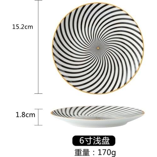 Net celebrity photo Western dishes ceramic dishes Nordic style dishes set tableware home breakfast tray steak dishes