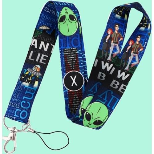 G2117 Cartoon Alien Print Lanyard For keys Phone Holder Neck Strap With Keyring ID Card USB Neck Strap Hang Rope Key Lanyard