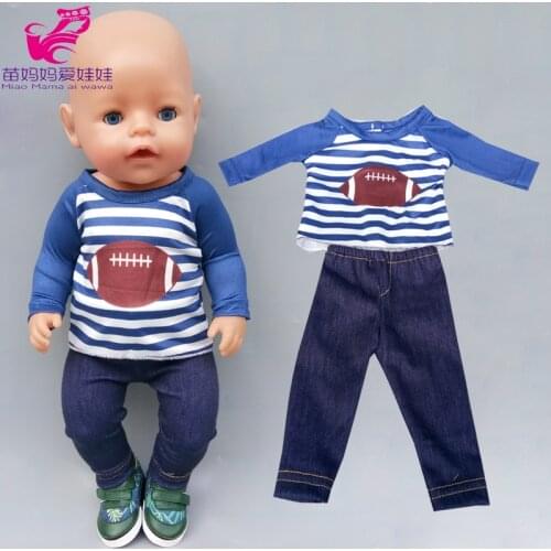 43cm baby doll boy sport shirt sweater jeans pants 18 inch boy doll girl toys clothes coat underpants shorts