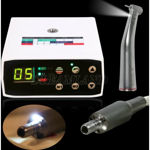 Dental Brushless LED Electric Micro Motor+1:5 LED Fiber Optic Handpiece F/NSK