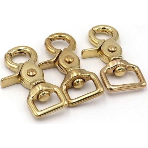 Dog Buckle Bag Backpack Hook Buckle Handmade Pet Belt Hook Buckle Bag Leather Accessories 011 High-quality Brass