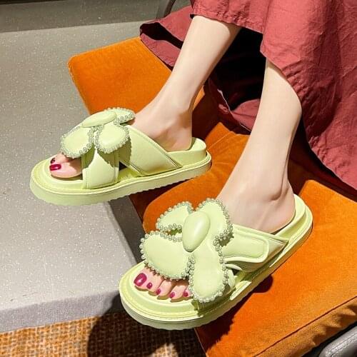 Slippers Casual Beach Shoes Novelty Pattern Slippers Ladies Thick-soled Slippers Comfortable Light Women Slippers