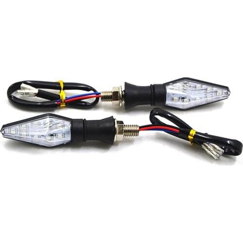 2pcs Universal Motorcycle Turn Signal Light Double-sided Lighting 12V Super Bright LED Bulbs Light for Motorbike Off Road