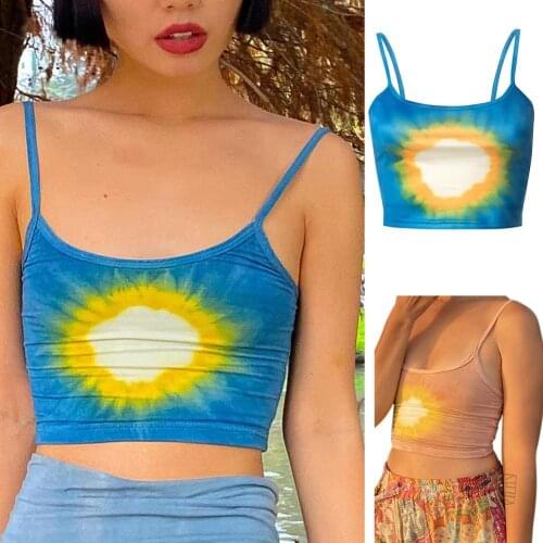 Women Sweet Camisole Sling Top Y2K Fashion Floral Printed Sleeveless Sling Slim-fit Top Lady Clubwear