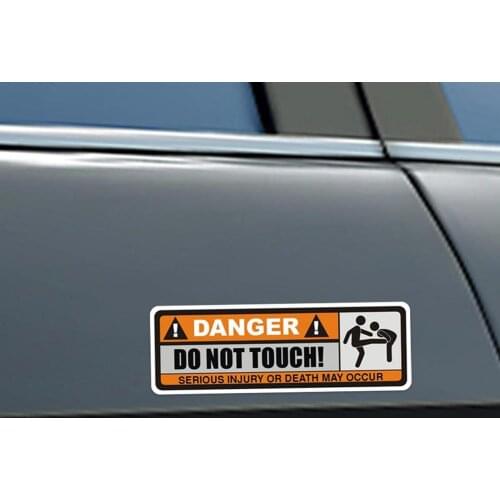 1 Pair Warning Sign DANGER Do Not Touch Sign Sticker Reflective Sticker For Car Motorcycle Bike