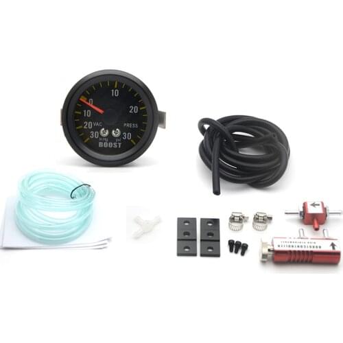 2 "52mm Turbo Boost Gauge 1-30 PSI Car Smoke Len With Adjustable Auto Turbo Boost Controller Kit