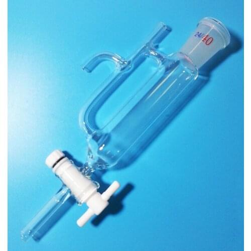 24/40 Lab Medical Glass Essential Oil Water Distillation Bottle Tube Receiver Separator Distiller with PTEF Stopcock