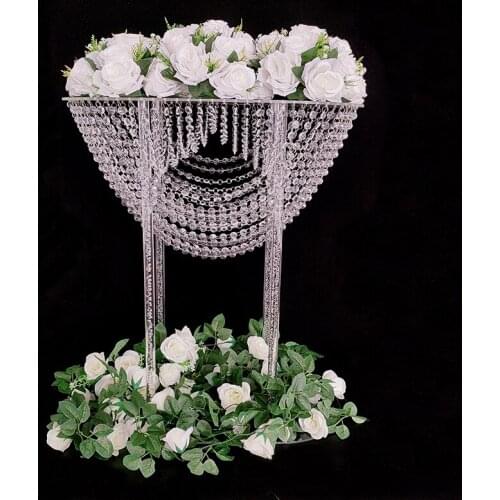 3pcs/lot tall crystal acrylic wedding centerpiece/crystal wedding cake stand/acryli flower stand/wedding