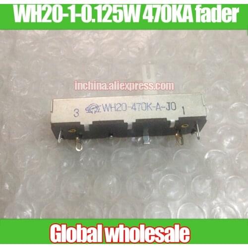 4pcs 50mm WH20-1-0.125W 470KA direct sliding potentiometer / single linkage fader