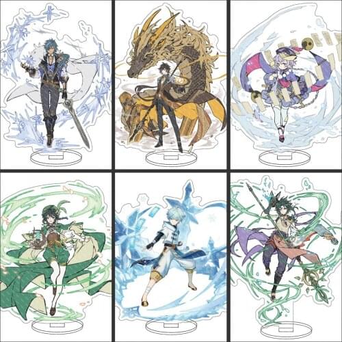 40 TYPES Genshin Impact Game Anime Figure Acrylic Stand Model Toy Hutao Tartaglia Xiao Qiqi Action Figures Decoration Collection