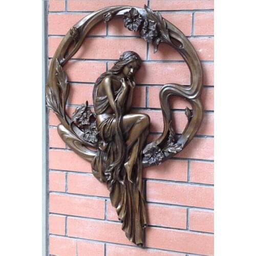 Art Deco Sculpture Nude Ornaments Bronze Statue