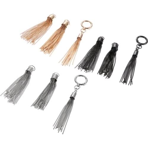 1Pc 10/11/15mm Metal Chain Tassel Zinc Alloy Keychain Decor for Handbags Small Ornaments Tassel Buckle Bags Hardware Accessories