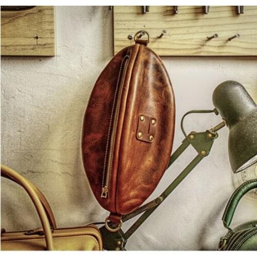 Designer leather craft DIY women leather rugby-shape Bag sewing pattern leather craft pvc template