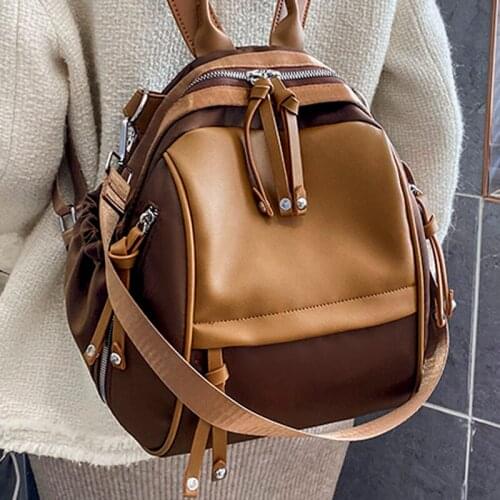 DORANMI New Oxford Patchwork Womens Backpack 2021 Luxury Brand Designed Small Rucksack Female Schoolbag Book Mochila Bags SB604