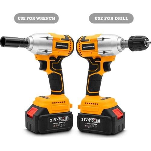 Brushless dual purpose electric wrench head charging car wrench electric drill electric screwdriver set For 18V Makita Battery