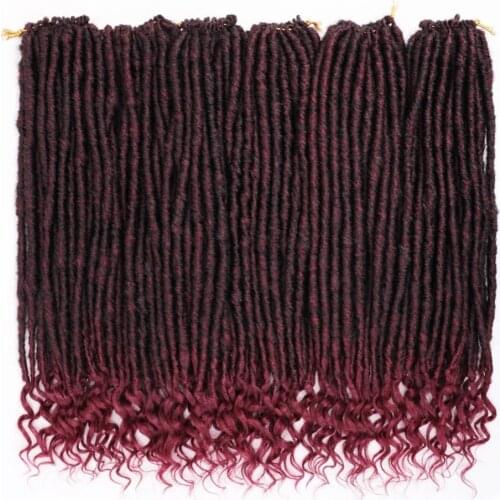 Black Star Goddess Locs Crochet Hair Faux Locs Crochet Hair Wavy Faux Locs with Curly Ends Synthetic Braiding Hair Extensions