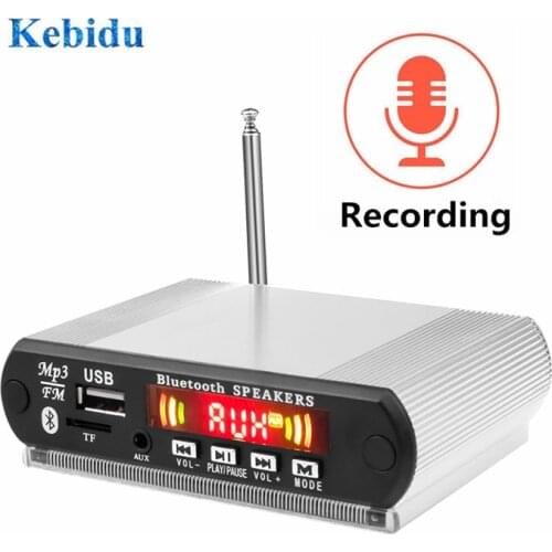 KEBIDU Handfree Call MP3 WMA Decoder Board Audio Module USB TF Radio Music Bluetooth MP3 Player Remote Control Records