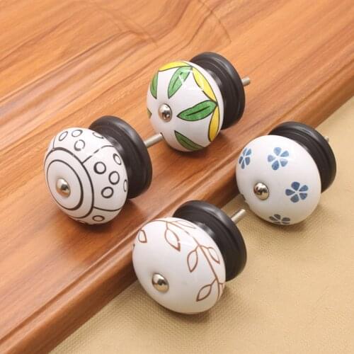 1.57"Diameter Ceramic single hole knobs ,European/simple, Wardrobe doors/wine cabinet doors/cabinet doors/drawers handles