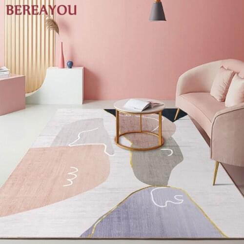 Large Rugs And Carpet Geometric Floor Carper For Living Room Girl Pink Carpet Nordic Home Decor Anti Slip Kitchen Tapis Mat For