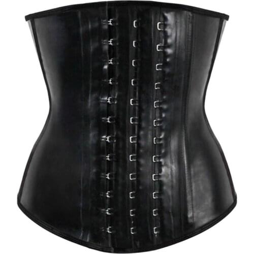 Latex Corset Waist Trainer Shaper Weight Loss Black Corset Waist Trainer For Women Plus Size Underbust Waist Trainer Corsets