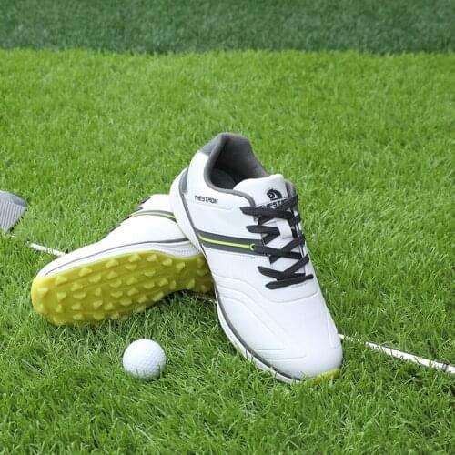 Leather Men Golf Shoes Trainers Golf Tour Sneakers Spikeless Golf Shoes for Men Athletics Genuine Leather Boots Golf Sneakers