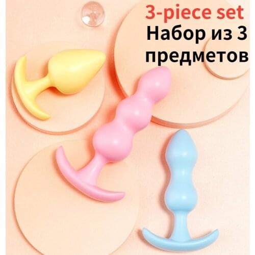 3 Jelly Toys Erotic Couple Anal Sex Toys Butt Plug Everything for Bdsm Mens and Womens Pull Beads Adult Sex Toys Sex Shop
