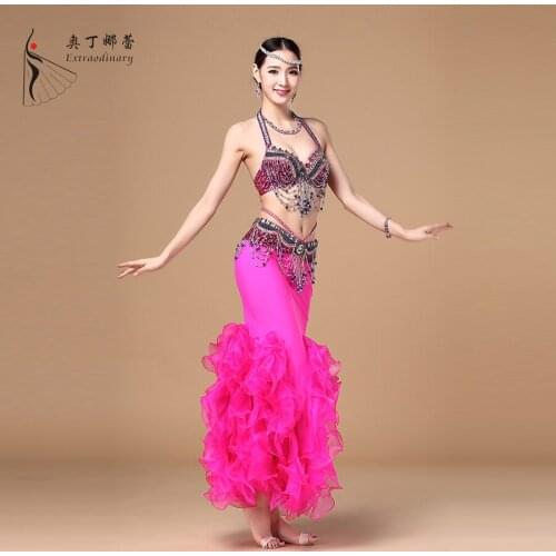 Odin Aa Rae Gogh belly dance performance service suit elastic body bag hip skirt wave fishtail skirt