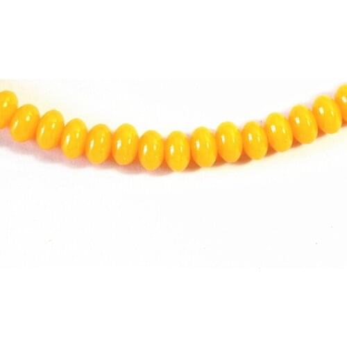 One strand yellow resin beeswax 8*5mm rondelle abacus loose wheel button spacers beads diy jewelry 15inch B75