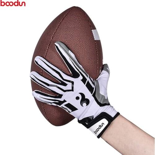 BOODUN Men Women Rugby Gloves Full Finger Breathable Anti-slip Silicone Baseball American Football Gloves Outdoor Hiking Gloves