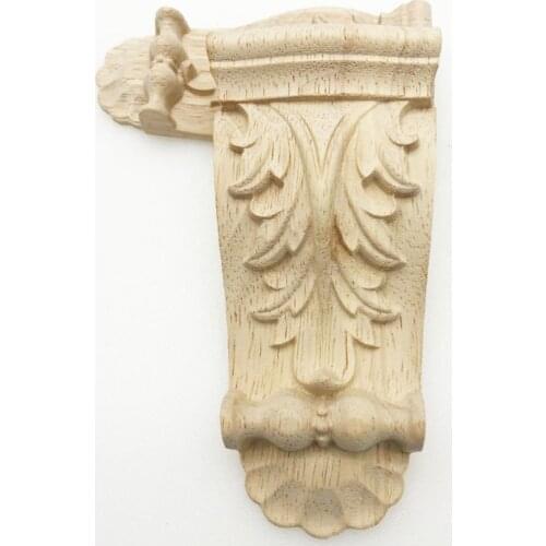 European Style Solid Wood Carving Corbel Decal Furniture Foot Legs TV Cabinet Seat Feets Vintage Onlay Door Decoration Figurines