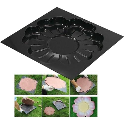 DIY Cement Paving Mold Floor Tile Pavement Mold Flower Mold Stepping Stone Mold Reusable Concrete Cement Stone Garden Road Tool
