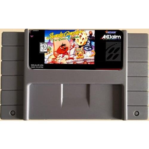Speedy Gonzales 16 bit Big Gray Game Card For NTSC Game Console