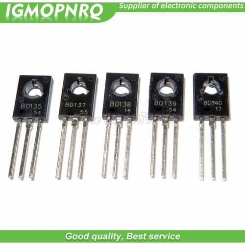 10PCS BD131 BD132 BD135 BD136 BD137 BD138 BD139 BD140 TO-126 NPN Power Triode Transistor