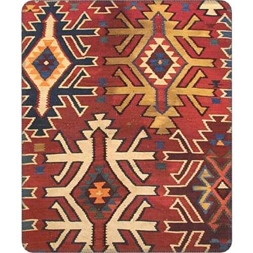 Western Pattern Mouse Pad Jungalow Girly Boho Bohemian Turkish Kilim Vintage Ethnic Tribal MousePad Rubber Office Home Deco Mat
