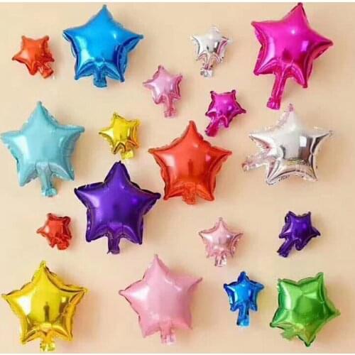 5/10/18/24/30inch Star Heart Foil Balloons Wedding Birthday Party Backdrop Decor Air Inflatable Globos Child Gifts Toy Supplies