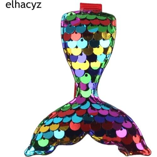 1PC New Cute Glitter Sequins Mermaid Tail Hair Clips Beautiful Mermaid Hairpins Trendy Headwear for Girls DIY Hair Accessories