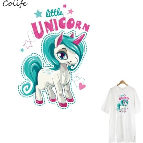 Unicorn Iron Patches For Clothing Heat Transfer Washable Badges Clothing Deco New Design Diy Accessory Applique Children Gift