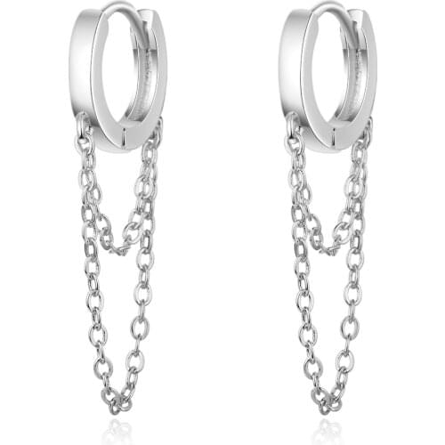 925 Sterling Silver Tassel Earring boucle d'oreille Long Drop Earring for Women Fashion Jewelry Dropshipping eh810